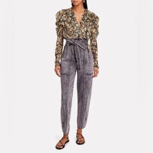 ULLA JOHNSON Brier Tie-Waist Acid Wash Jeans Size 8 Bohemian